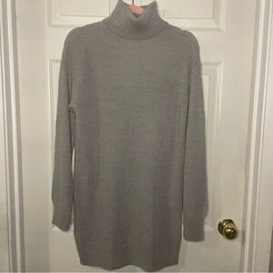 🎁grey turtle neck sweater dress